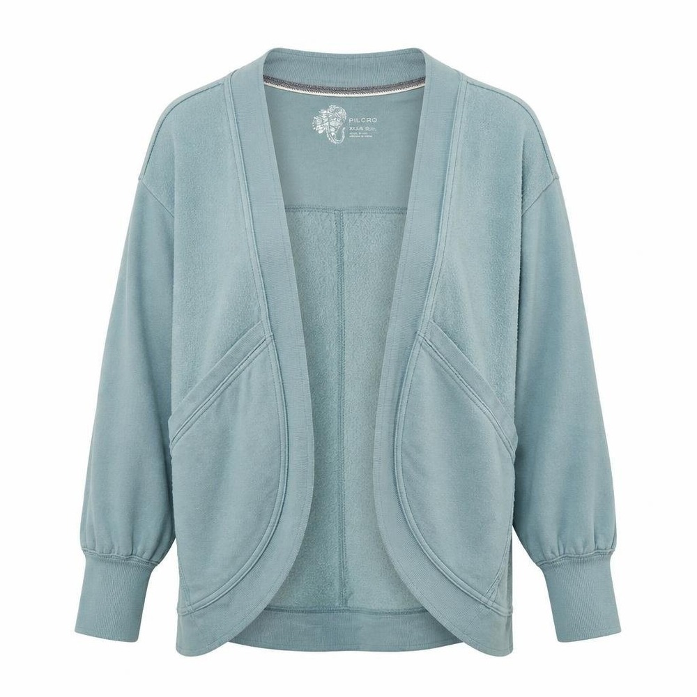 Pilcro Sweater Womens XXS Green Aubrey Draped Cardigan Jacket Cocoon Open Front
